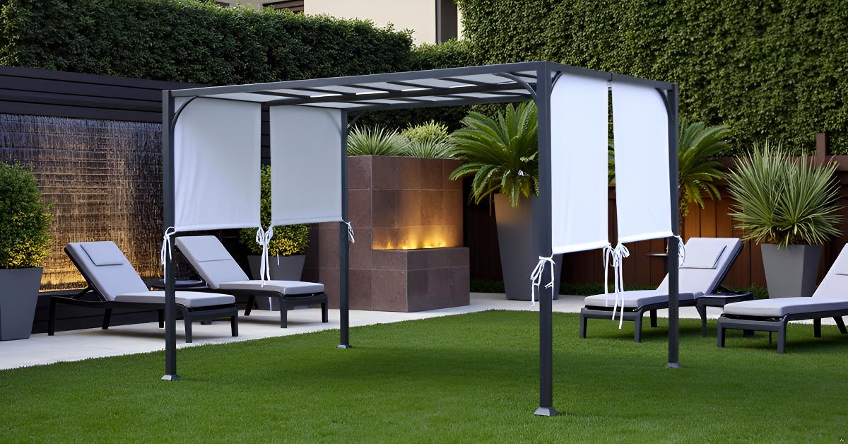 Replacement Canopy Top for YHH-14GSG-1 8'x10' PORTO Pergola / Gazebo /Sunshade (Size: 43" X 204" each) - APEX GARDEN