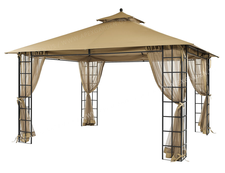 10 ft. x 12 ft. Melody Gazebo with Mosquito Net - APEX GARDEN