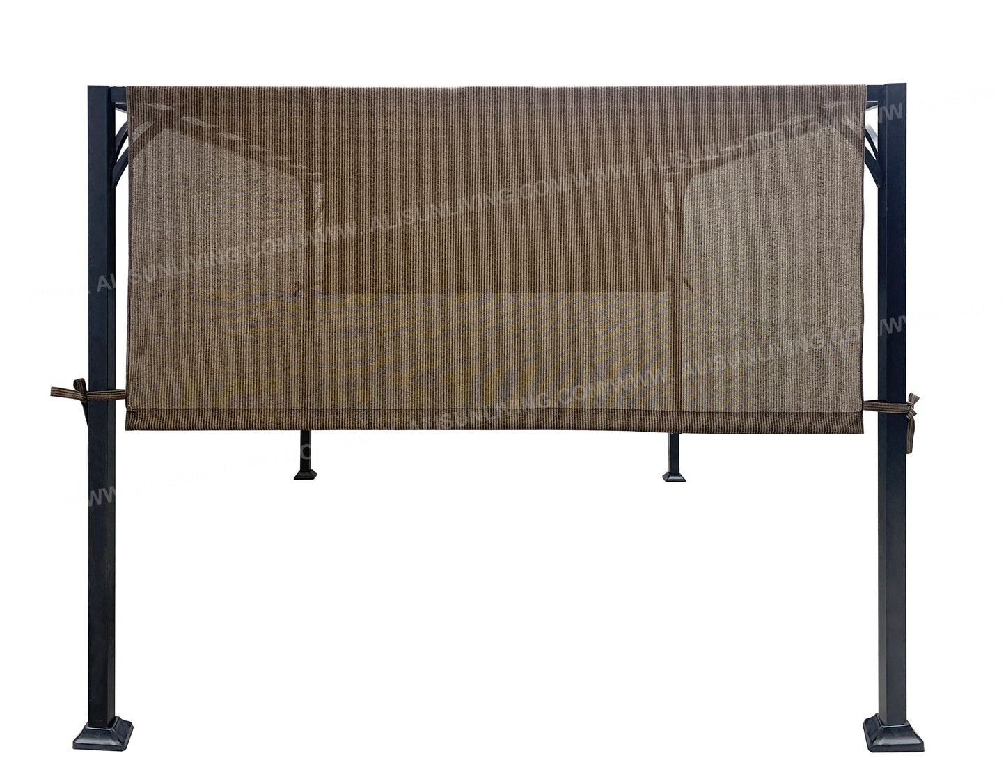 Replacement Pergola Canopy Top (with Ties) for 8 ft. x 10 ft. Pergola (Brown Polyethylene (PE) fabric, 88" x 194") - APEX GARDEN