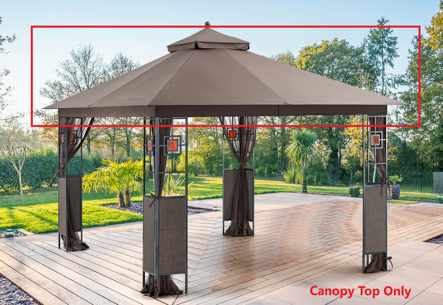 APEX GARDEN Replacement Canopy Top for 10 ft. x 12 ft. RosaBella Gazebo Model#YH-20S087B - APEX GARDEN