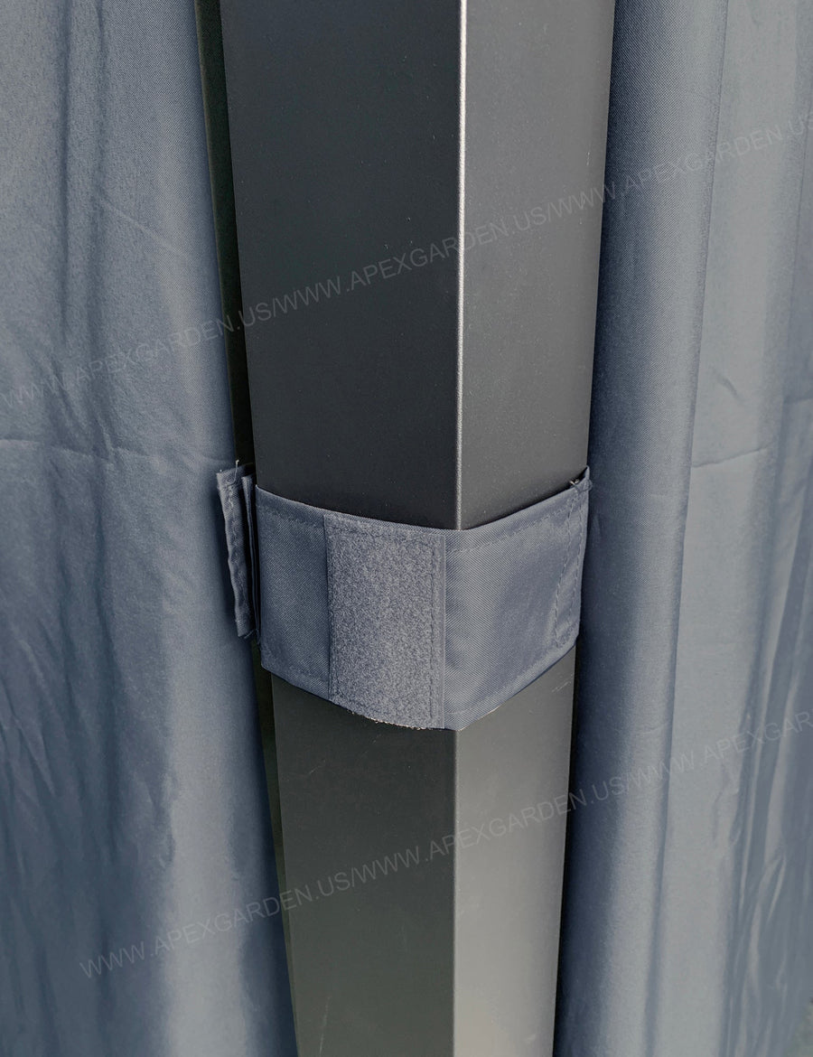 Replacement 3-SIDE Curtain for 10 ft x 12 ft Sun shelter / Awing / Gazebo - APEX GARDEN