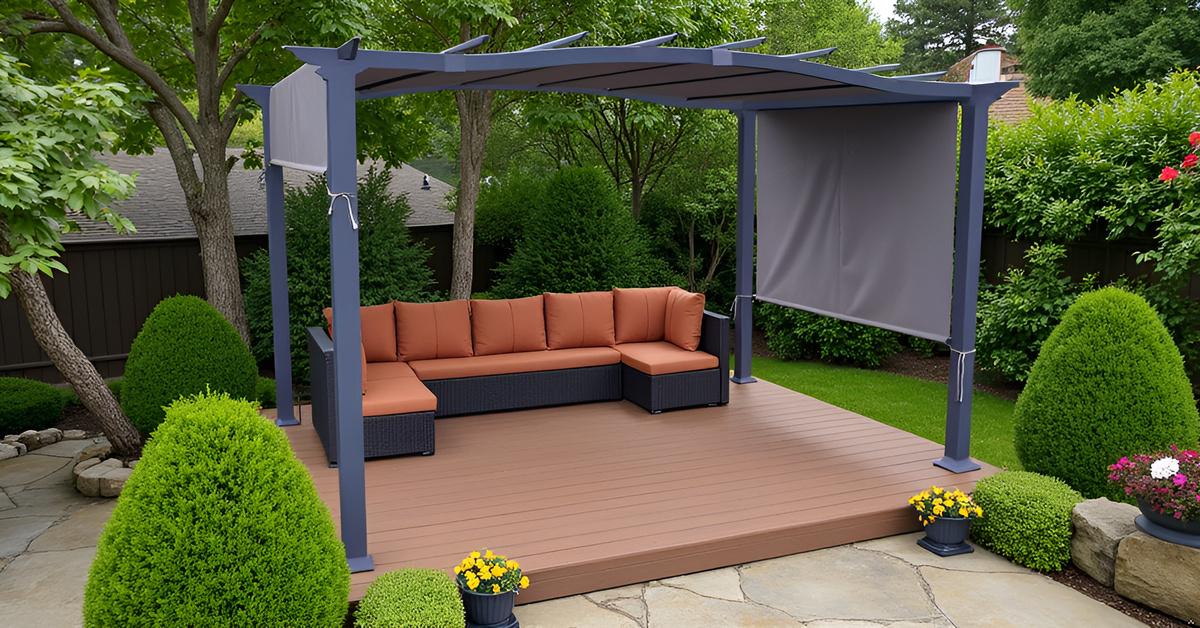 APEX GARDEN Replacement Canopy Top for  YH-1515S Pergola Sunshade (88" X 194") - APEX GARDEN