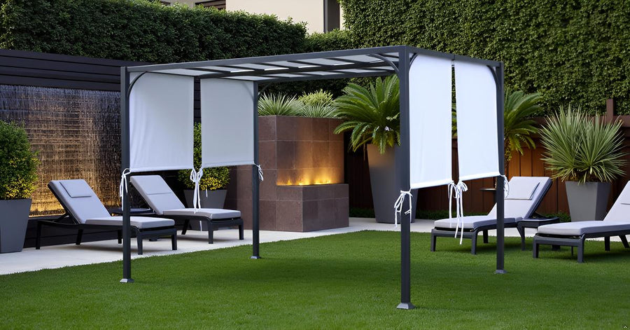 Replacement Canopy Top for YHH-14GSG-1 8'x10' PORTO Pergola / Gazebo /Sunshade (Size: 43