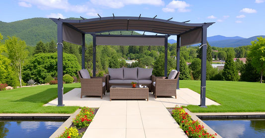 Replacement Canopy Top for YHA-12G / YHA-11G 8'x10' Pergola Sunshade (Size: 88" X 194") - APEX GARDEN