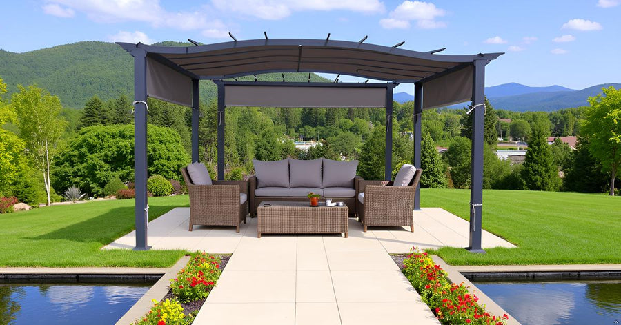 Replacement Canopy Top for YHA-12G / YHA-11G 8'x10' Pergola Sunshade (Size: 88
