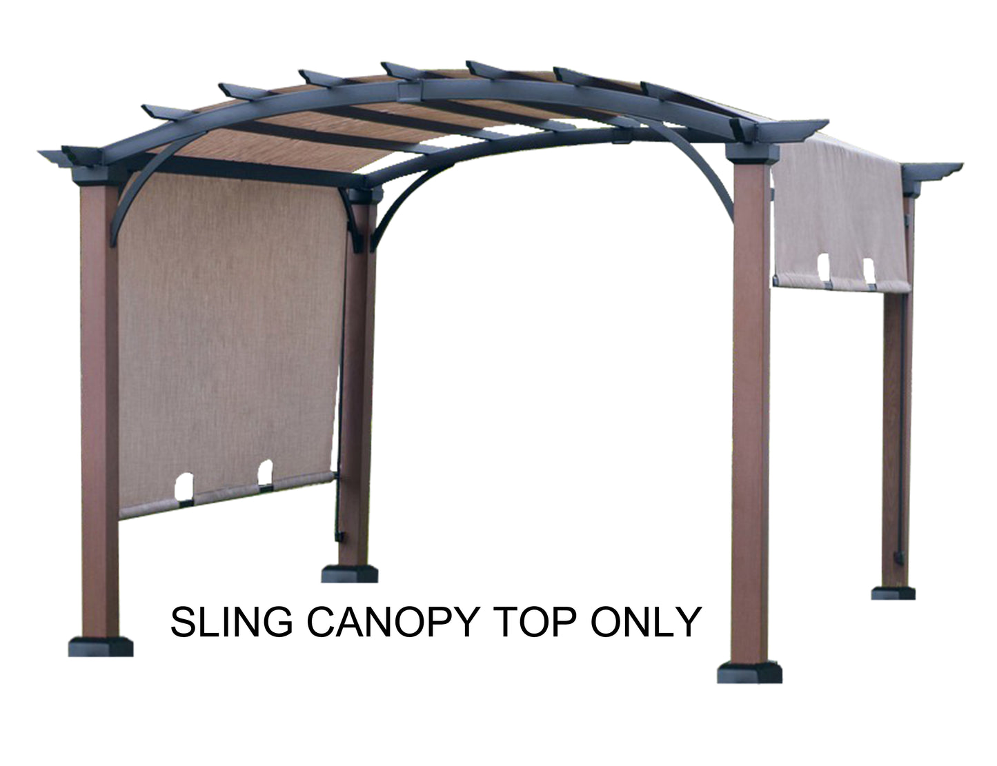 Replacement Sling Canopy (with Ties) for The Lowe's Allen + roth 10 ft x 10 ft Tan/Black Material Freestanding Pergola #L-PG152PST-B (Size: 200" (L) x 103" (W))