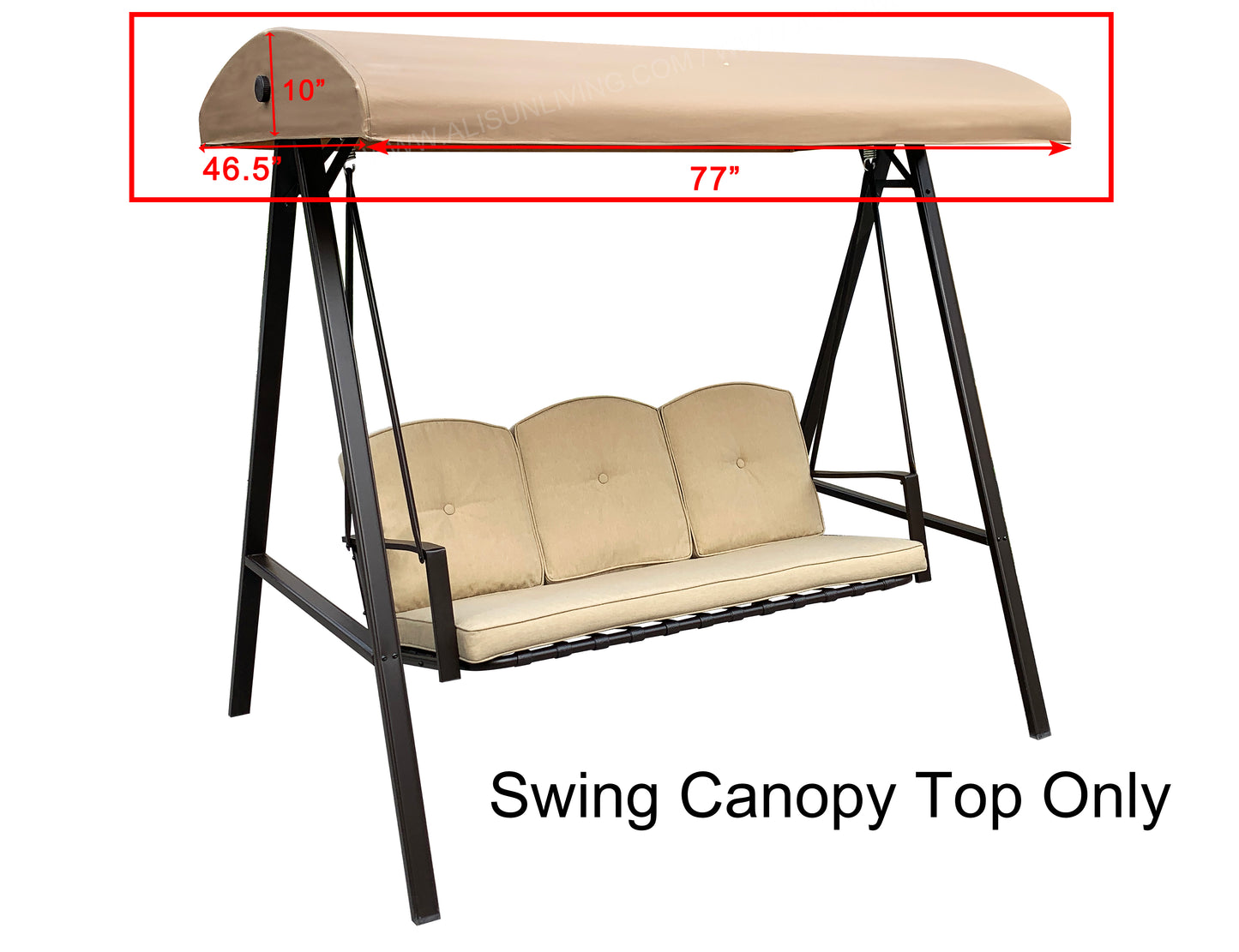 Replacement Canopy Top for Model#GSS00132D Cunningham 3-Seater Patio Swing (Top Only)
