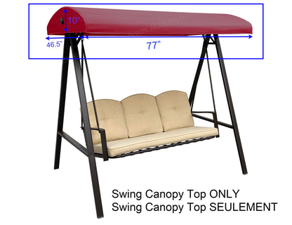 Replacement Canopy Top for Model#GSS00132D Cunningham 3-Seater Patio Swing (Top Only)