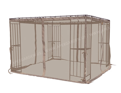 APEX GARDEN Canopy Top for Garden Treasures 10 ft x 10 ft Brown Metal Square Semi- Gazebo Model #L-GZ038PST-F (Top Only) - APEX GARDEN