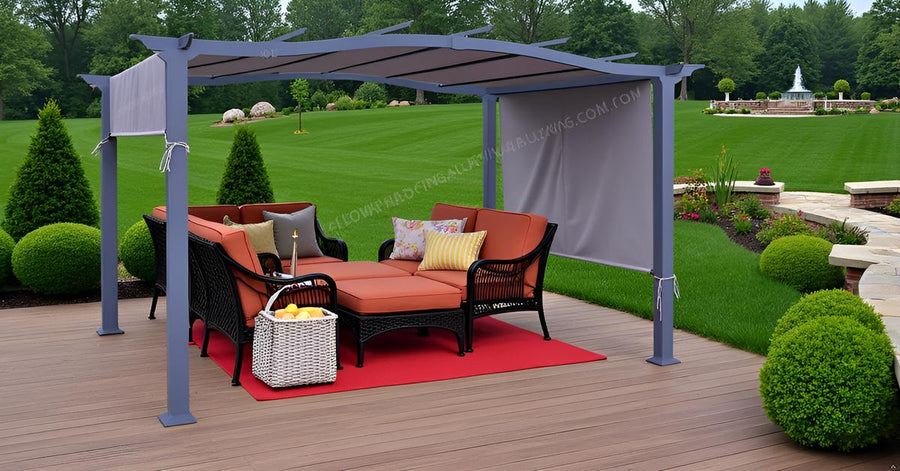 Replacement Canopy Top for YHA-12G / YHA-11G 8'x10' Pergola Sunshade (Size: 88