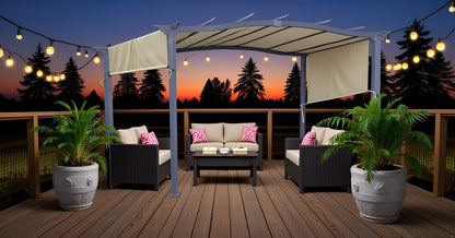 Replacement Canopy Top for YHA-12G / YHA-11G 8'x10' Pergola Sunshade (Size: 88" X 194") - APEX GARDEN