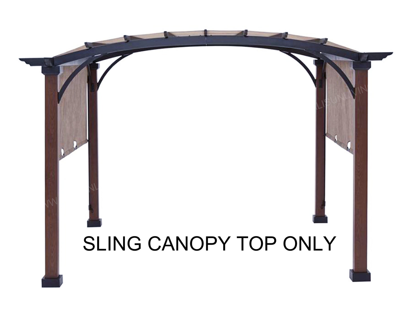 Replacement Sling Canopy (with Ties) for The Lowe's Allen + roth 10 ft x 10 ft Tan/Black Material Freestanding Pergola #L-PG152PST-B (Size: 200" (L) x 103" (W))