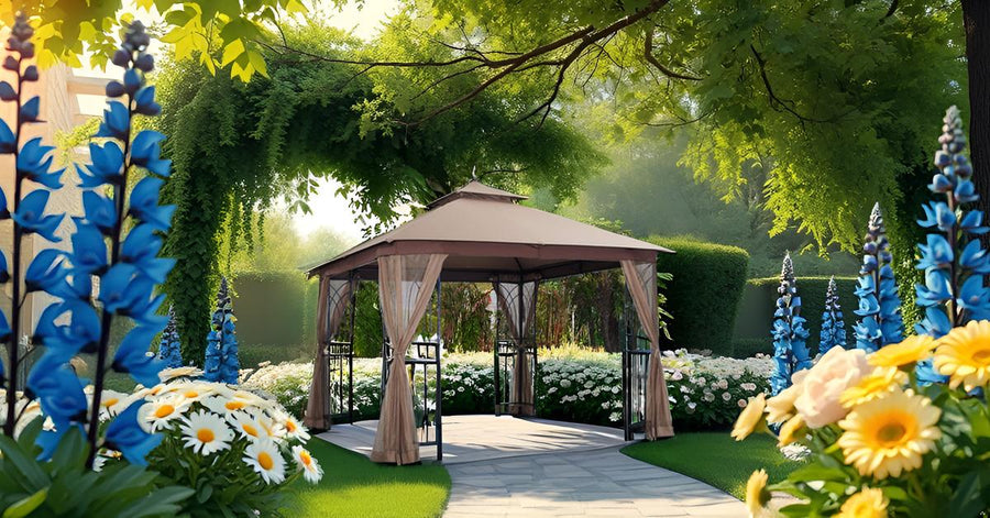 APEX GARDEN Harmony 10 ft. x 10 ft. Gazebo with Mosquito Net