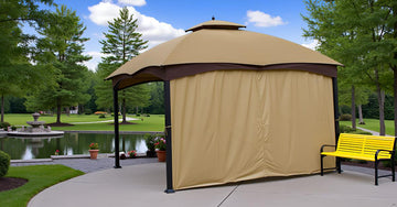 APEX GARDEN Universal 12' Privacy Side Panel Curtain for 10' and 12' Gazebo - APEX GARDEN