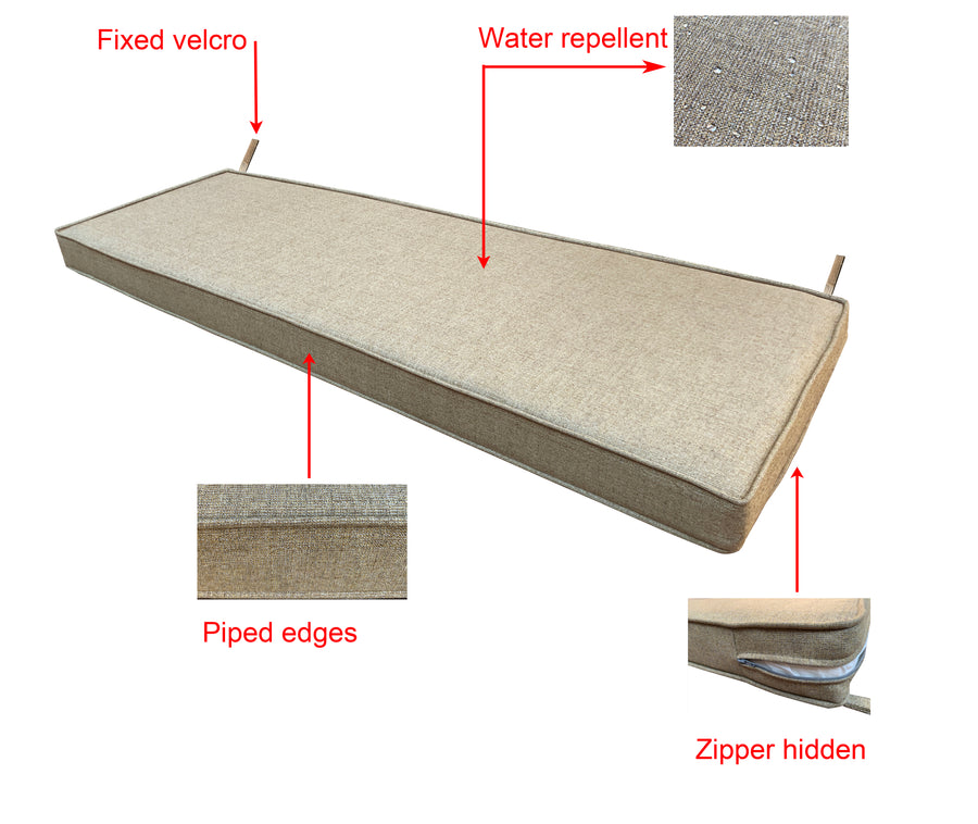 3-Seater Outdoor Swing Replacement Cushion Set