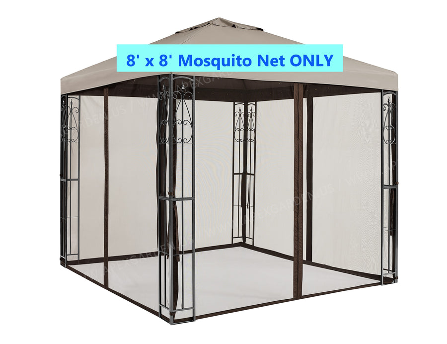 Replacement Mosquito Netting for 8'X8' Gazebo - APEX GARDEN