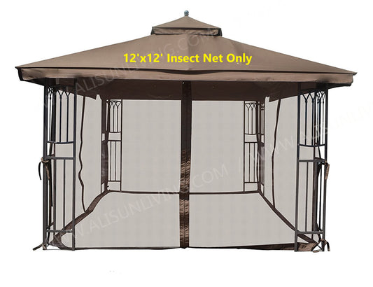 Universal 12' x 12' Gazebo Mosquito Netting - APEX GARDEN