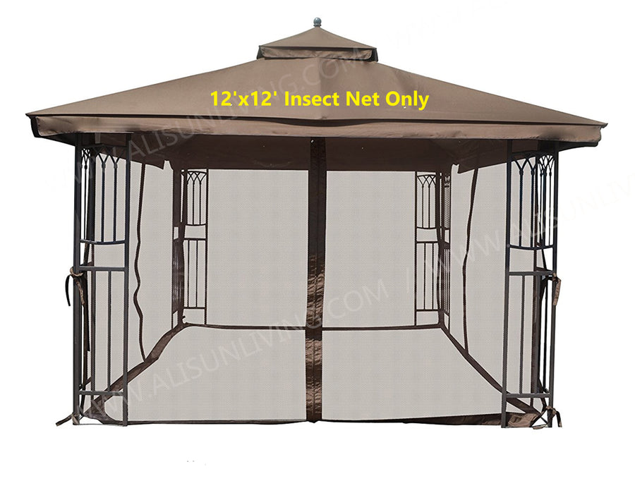 Universal 12' x 12' Gazebo Mosquito Netting - APEX GARDEN