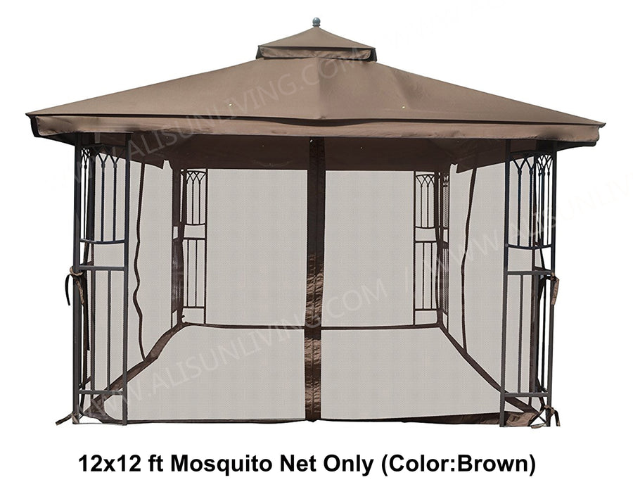 Universal 12' x 12' Gazebo Mosquito Netting - APEX GARDEN