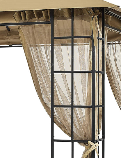 10 ft. x 12 ft. Melody Gazebo with Mosquito Net - APEX GARDEN