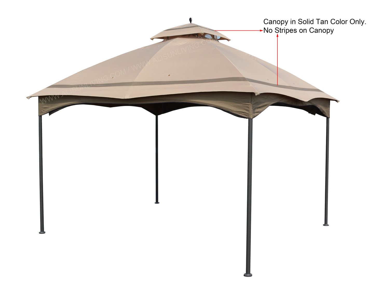 APEX GARDEN Replacement Canopy Top Massillon / Turnberry 10' x 12' Gazebo Model #L-GZ933PST / #L-GZ933PCO-L