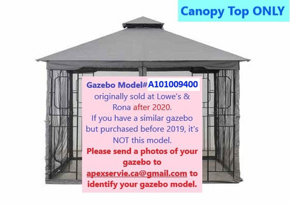 Replacement Canopy Top for #A101009400 10'x10' Gazebo (Canopy Top Only) - APEX GARDEN
