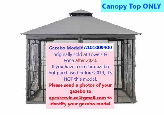 Replacement Canopy Top for #A101009400 10'x10' Gazebo (Canopy Top Only) - APEX GARDEN