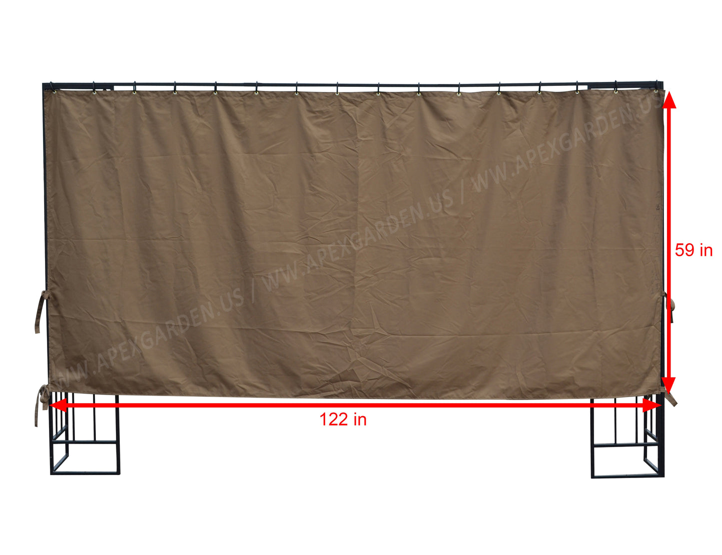 10' Privacy Panel Curtain Wall for 10' Gazebo 122"W x 59"H