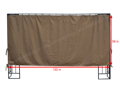 10' Privacy Panel Curtain Wall for 10' Gazebo 122"W x 59"H