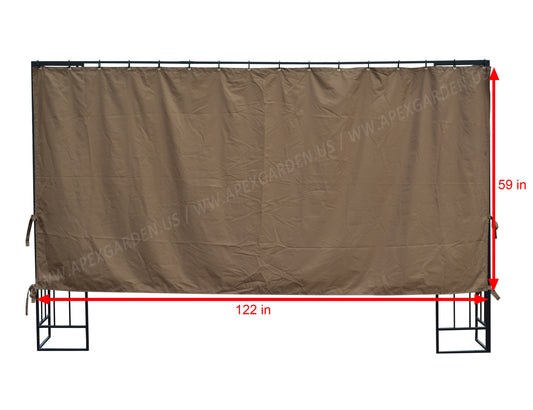 10' Privacy Panel Curtain Wall for 10' Gazebo 122"W x 59"H