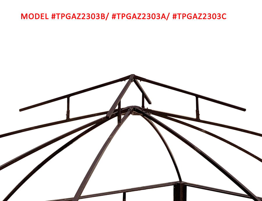 APEX GARDEN Canopy Top for Lowe's allen roth 10' x 12' Gazebo Model #TPGAZ2303-ABCD, TPGAZ2403-AC - APEX GARDEN