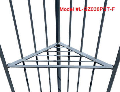APEX GARDEN Canopy Top for Garden Treasures 10 ft x 10 ft Brown Metal Square Semi- Gazebo Model #L-GZ038PST-F (Top Only) - APEX GARDEN