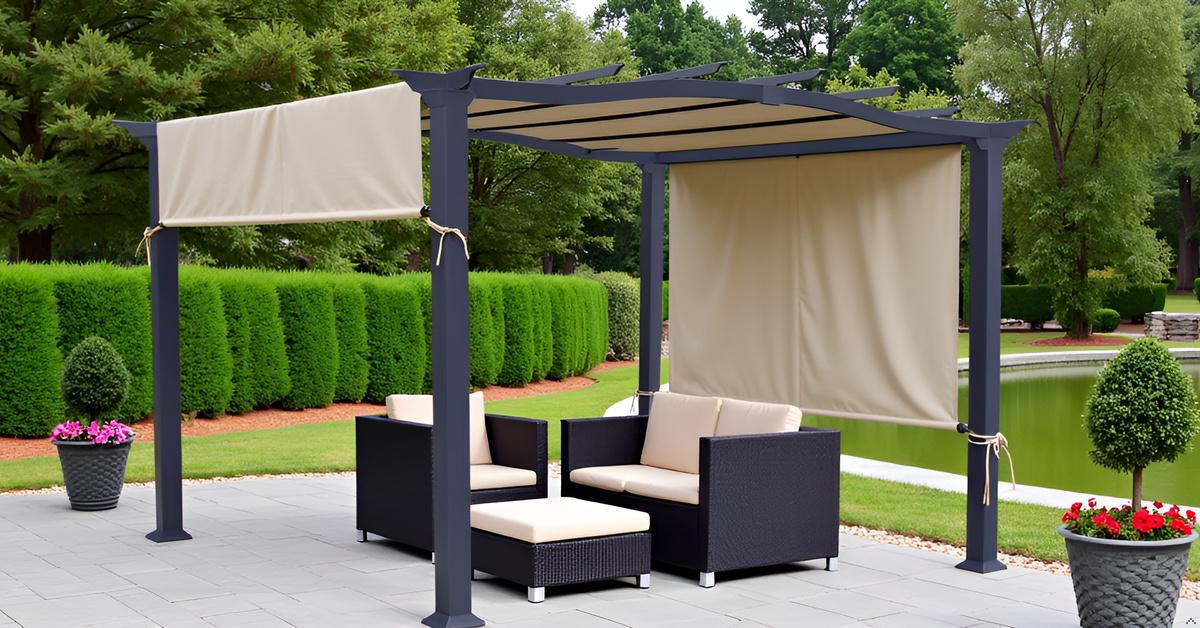 Replacement Canopy Top for YHA-12G / YHA-11G 8'x10' Pergola Sunshade (Size: 88" X 194") - APEX GARDEN