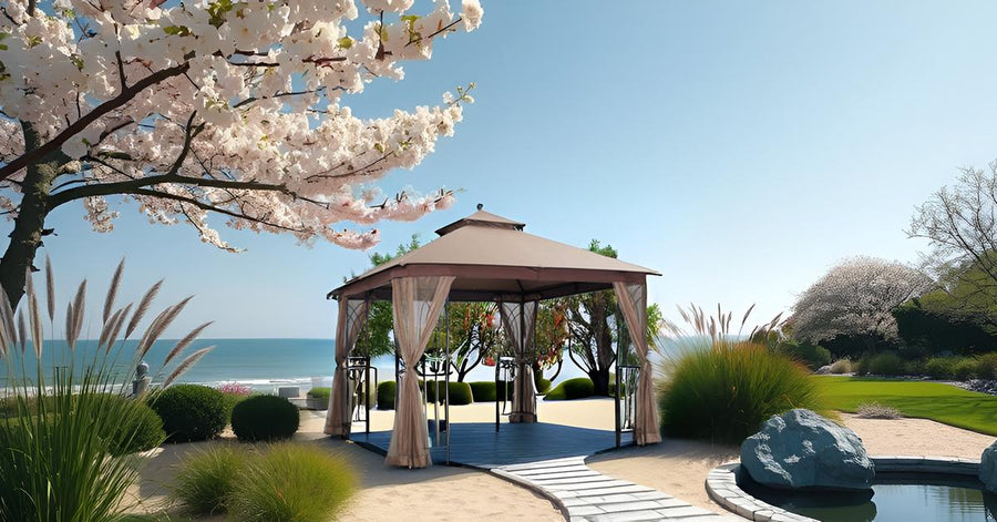 APEX GARDEN Harmony 10 ft. x 10 ft. Gazebo with Mosquito Net