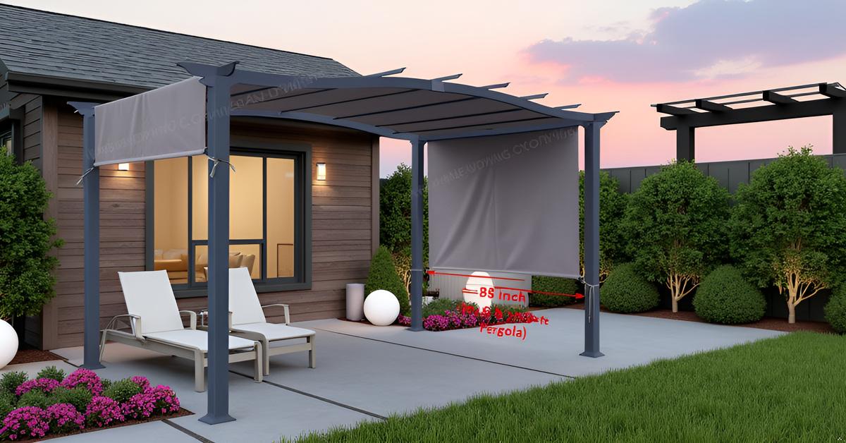 APEX GARDEN Replacement Canopy Top for  YH-1515S Pergola Sunshade (88" X 194") - APEX GARDEN