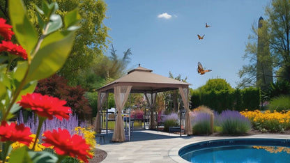 APEX GARDEN Harmony 10 ft. x 10 ft. Gazebo with Mosquito Net