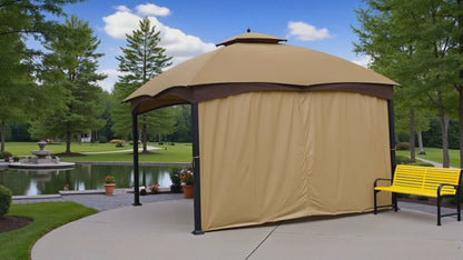 APEX GARDEN Universal 12' Privacy Side Panel Curtain for 10' and 12' Gazebo