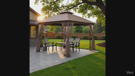 APEX GARDEN Harmony 10 ft. x 10 ft. Gazebo with Mosquito Net