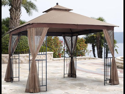 APEX GARDEN Harmony 10 ft. x 10 ft. Gazebo with Mosquito Net