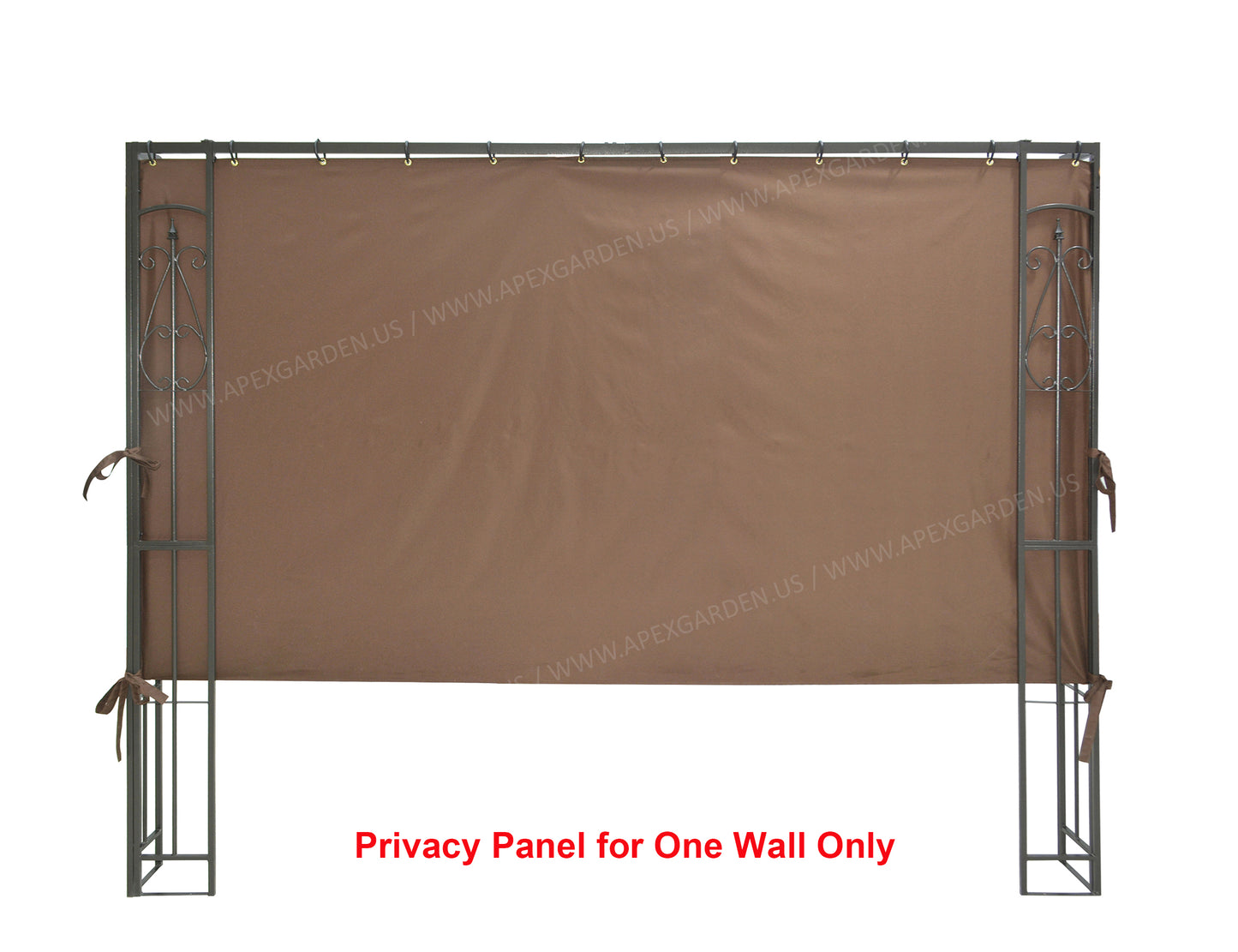 APEX GARDEN 8-ft Gazebo Privacy Side Panel (2/3 length) (Size: 96" (L) x 52" (H), Metal Grommet Top) - APEX GARDEN
