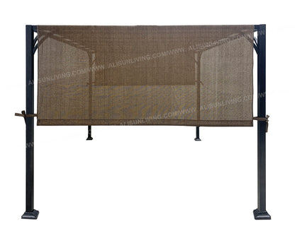 Replacement Pergola Canopy Top (with Ties) for 8 ft. x 10 ft. Pergola (Brown Polyethylene (PE) fabric, 88" x 194") - APEX GARDEN
