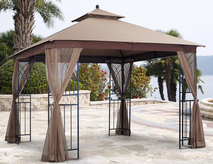 APEX GARDEN Canopy Top for APEX GARDEN 10'x10' Gazebo#GF-20S057B - APEX GARDEN