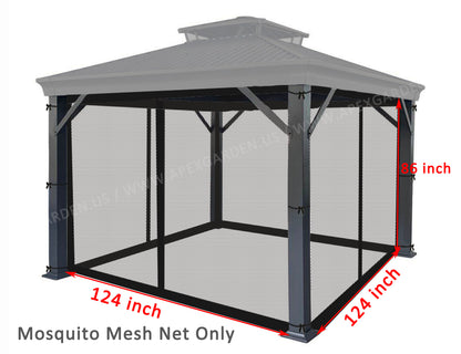 Replacement Mosquito Netting for 10'X10' Gazebo -- TAN - APEX GARDEN