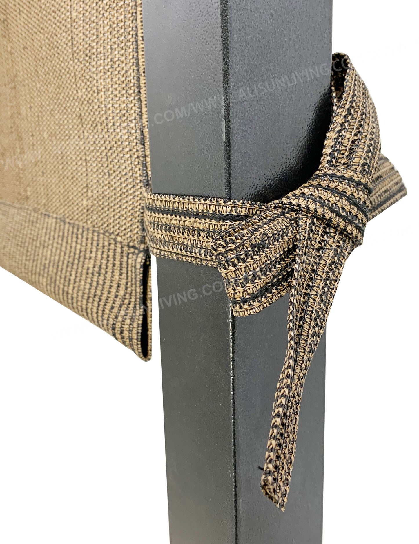 Replacement Pergola Canopy Top (with Ties) for 8 ft. x 10 ft. Pergola (Brown Polyethylene (PE) fabric, 88" x 194") - APEX GARDEN