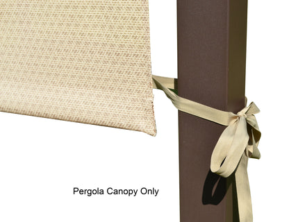 Universal Replacement Sling Canopy (with Ties) for 10-FT x 10-FT Pergola (Dimension: 193" (L) x 105" (W)(Canopy TOP ONLY) - APEX GARDEN