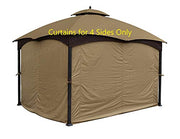 APEX GARDEN Universal Privacy Side Panels Side Shade / Curtain Set for 10' x 12' Gazebo - APEX GARDEN