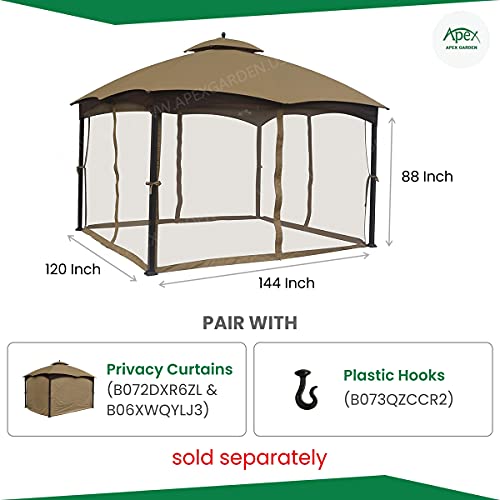 Universal 10' x 12' Gazebo Mosquito Netting - APEX GARDEN