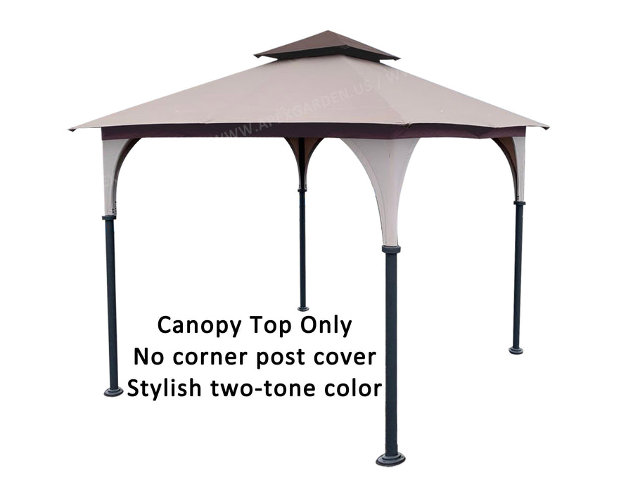 Replacement Canopy Top for Andrews/Manilla 8 ft. x 8 ft. Soft Top Gazebo Model# L-GZ375PST (Fabric Top Only) - APEX GARDEN