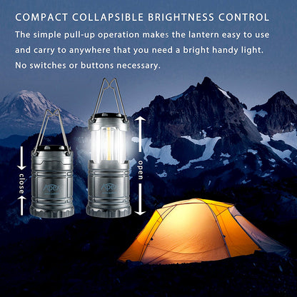 【ULTRA BRIGHT】Camping Lanterns Water Resistant Collapsible Lantern for Night Fishing, Hiking, Emergencies- 2 PACK - APEX GARDEN