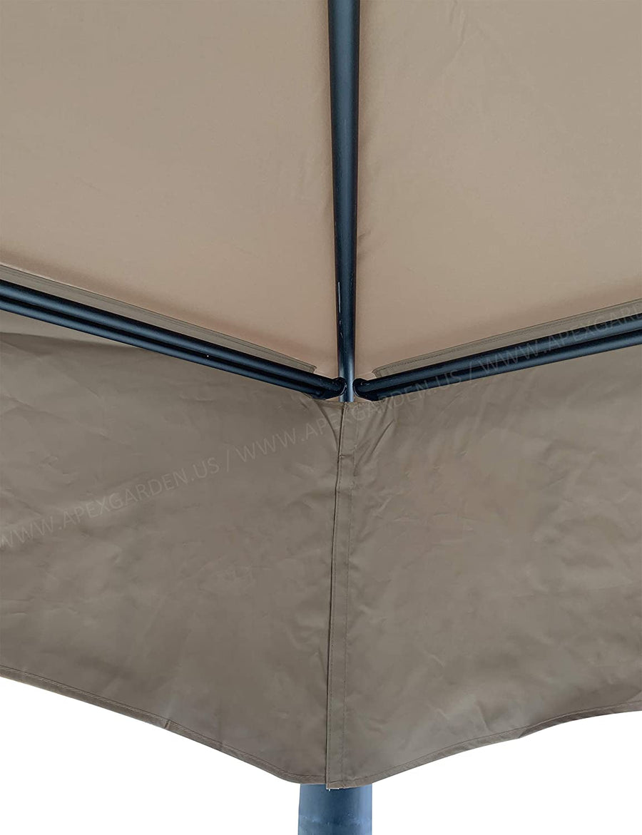 APEX GARDEN Replacement Canopy Top CAN ONLY FIT for Model #D-GZ136PST-N Summer Breeze Soft Top Gazebo (Canopy Top Only) (Tan) - APEX GARDEN
